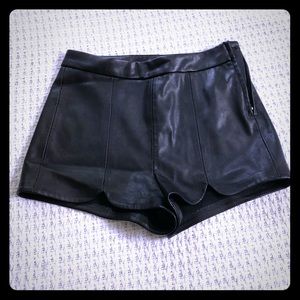 H&M Divided Faux Leather Shorts - size 4